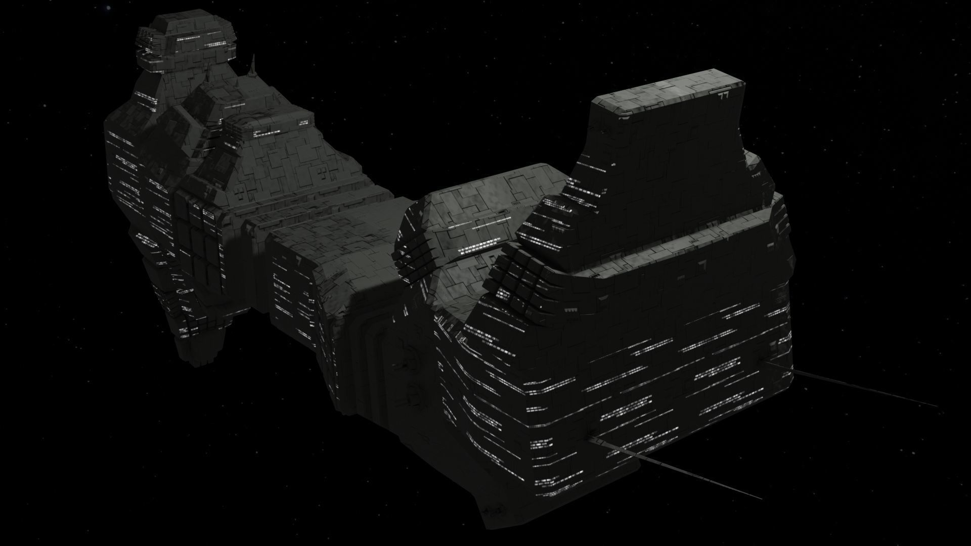 Future Spaceship No3 3D model_2