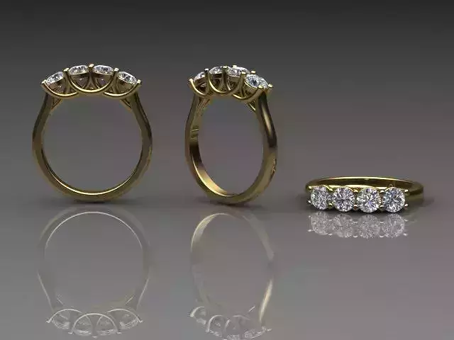 4 Stone Trellis Ring