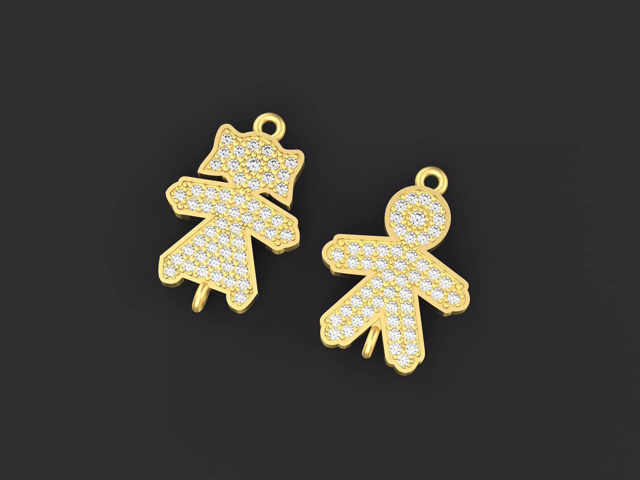 Boy and Girl Bracelet 3D print model
