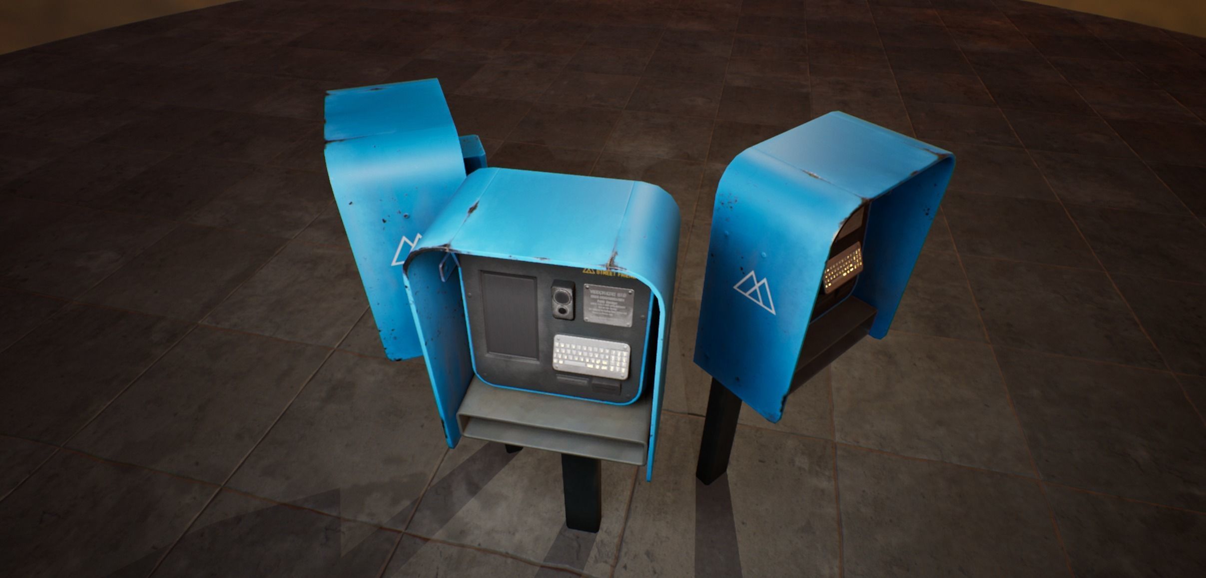 videophone Street Friend Low-poly 3D model_4