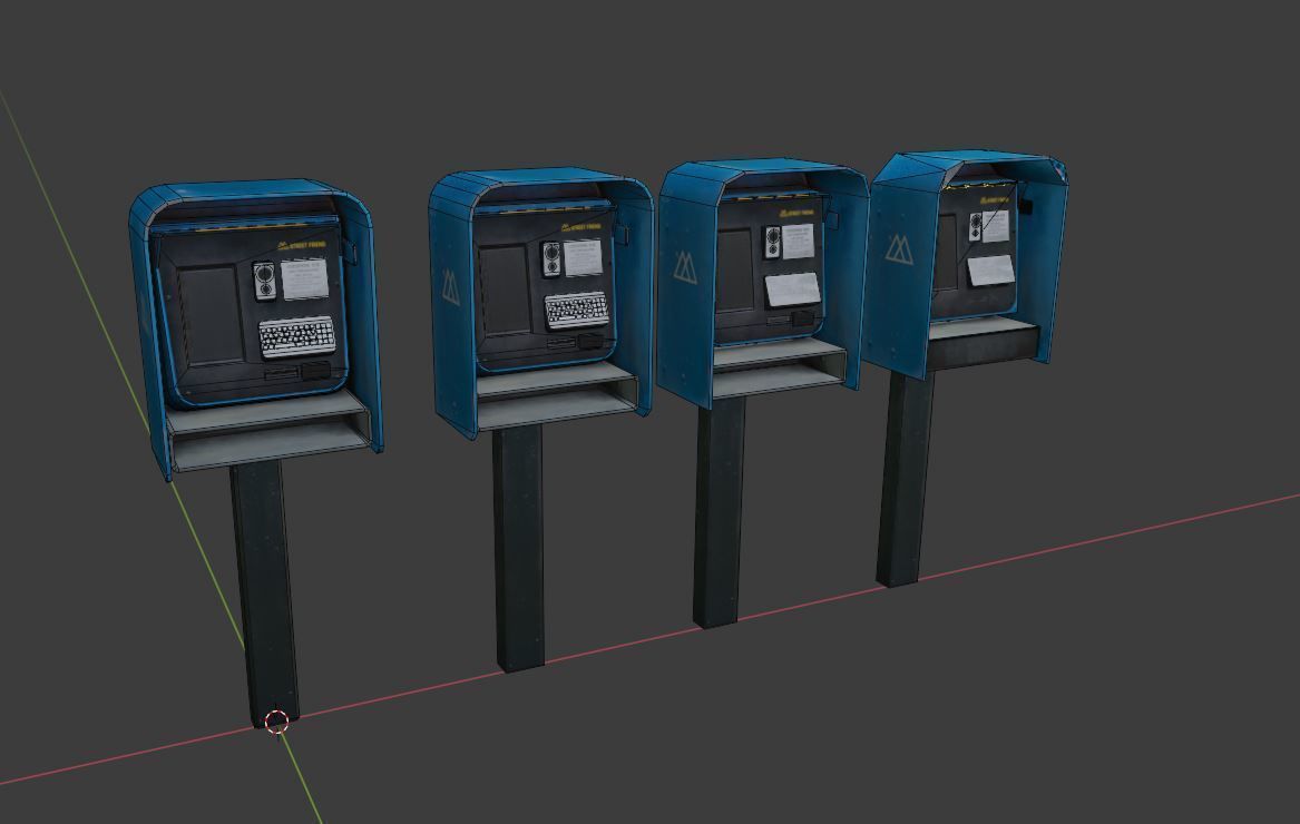 videophone Street Friend Low-poly 3D model_12