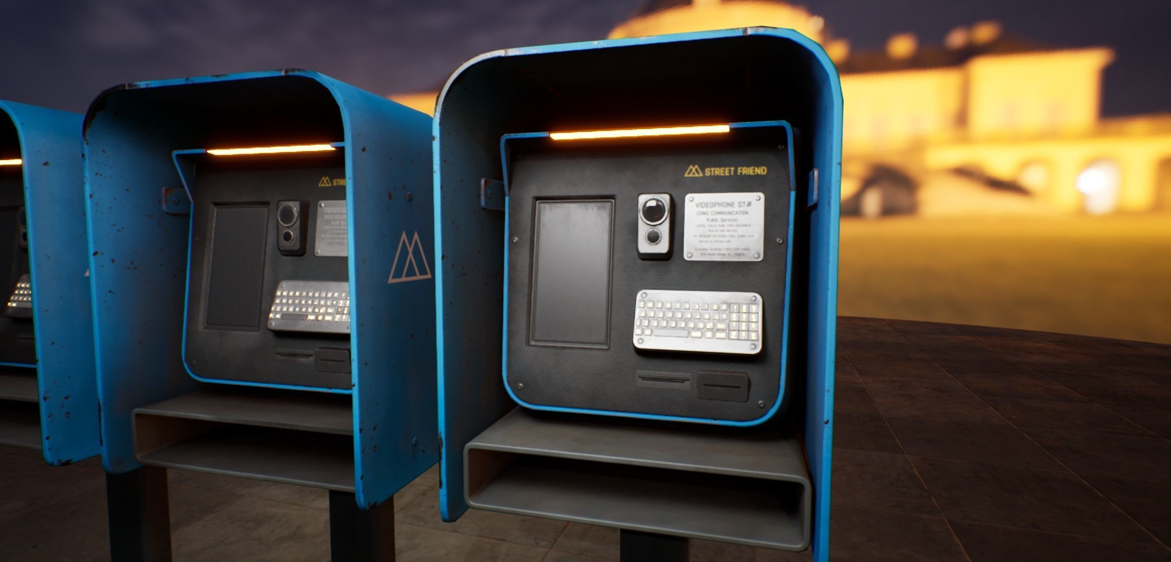 videophone Street Friend Low-poly 3D model_9