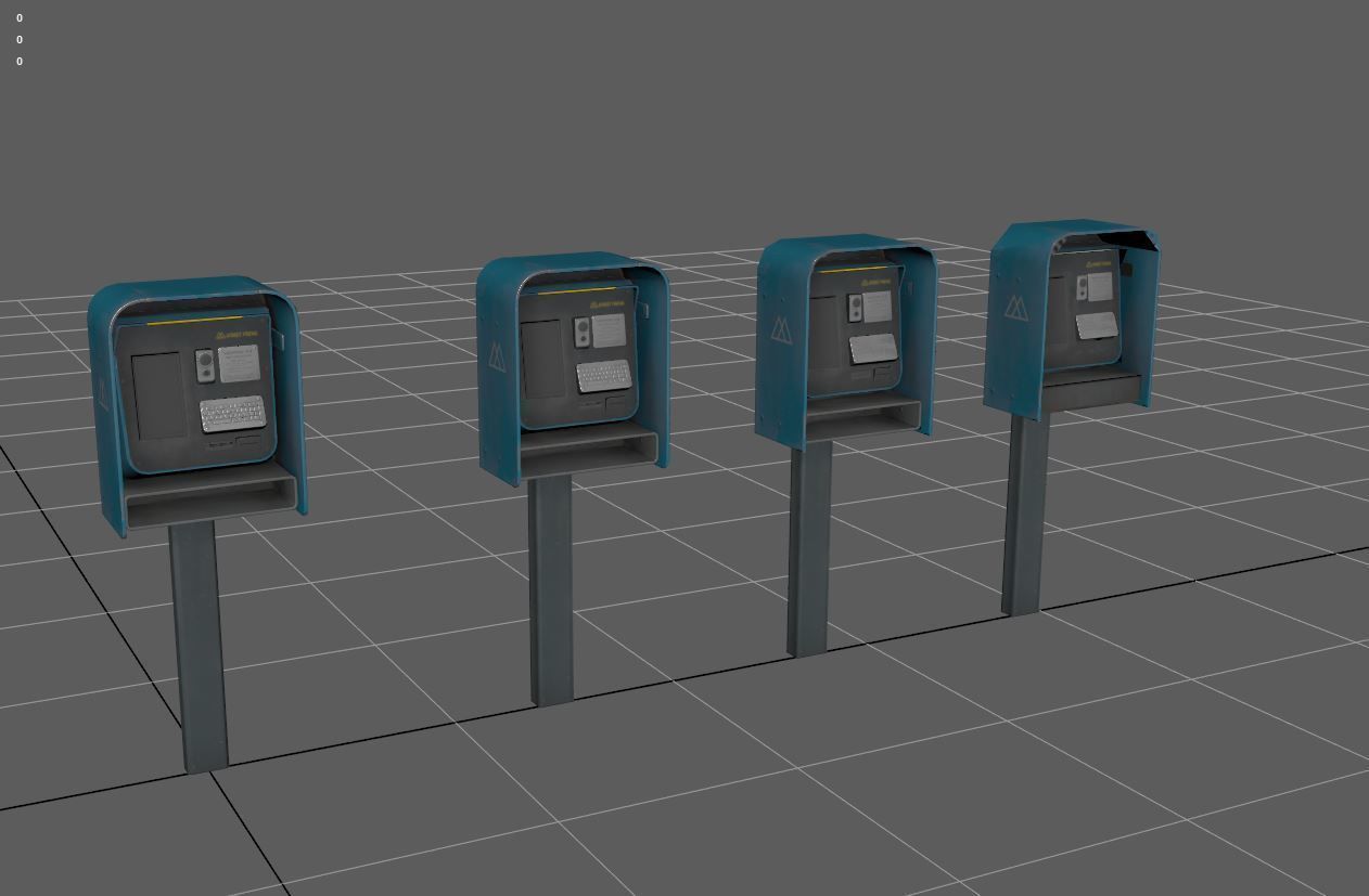 videophone Street Friend Low-poly 3D model_16