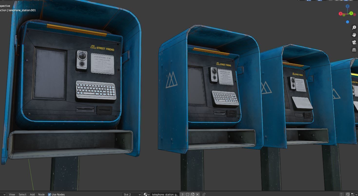 videophone Street Friend Low-poly 3D model_14