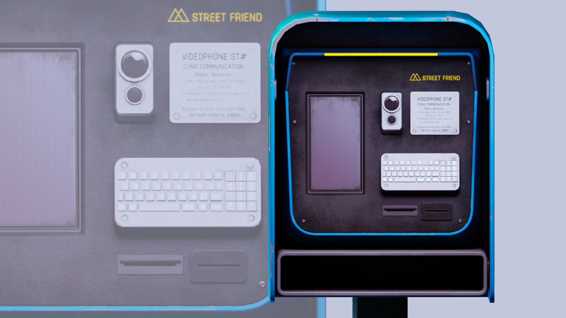 videophone Street Friend Low-poly 3D model_1