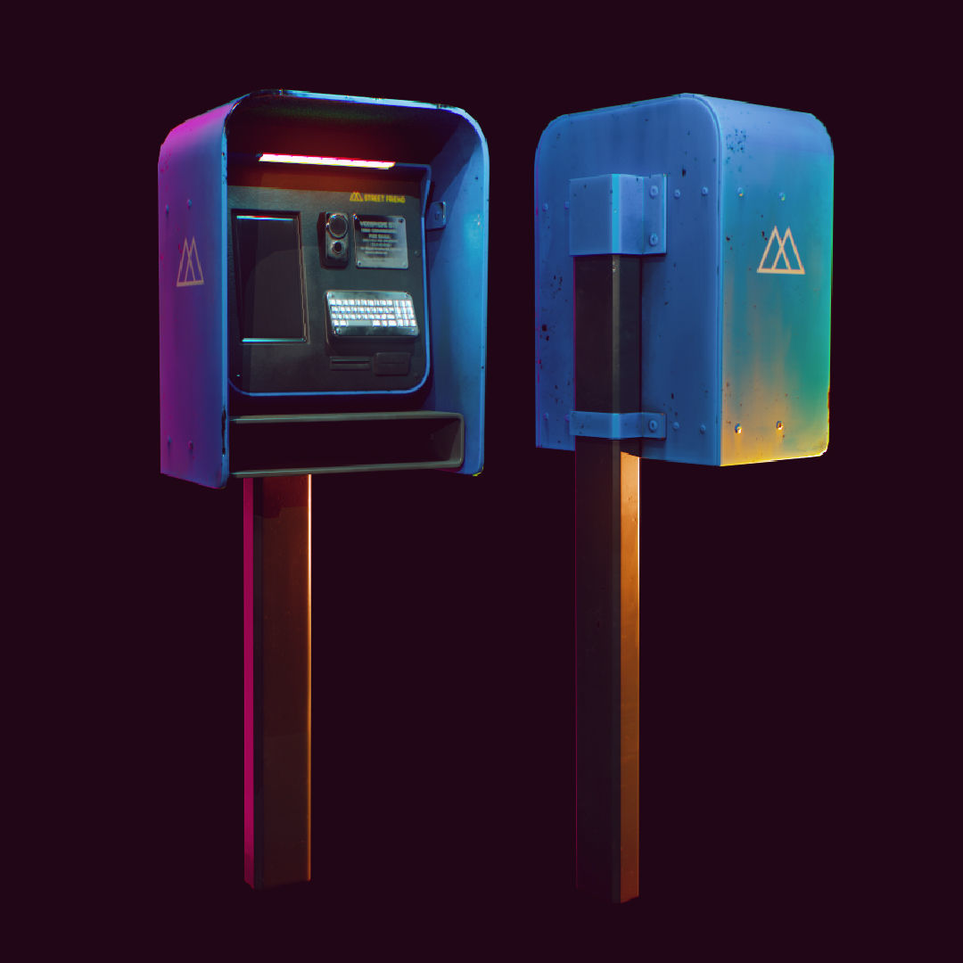 videophone Street Friend Low-poly 3D model_3