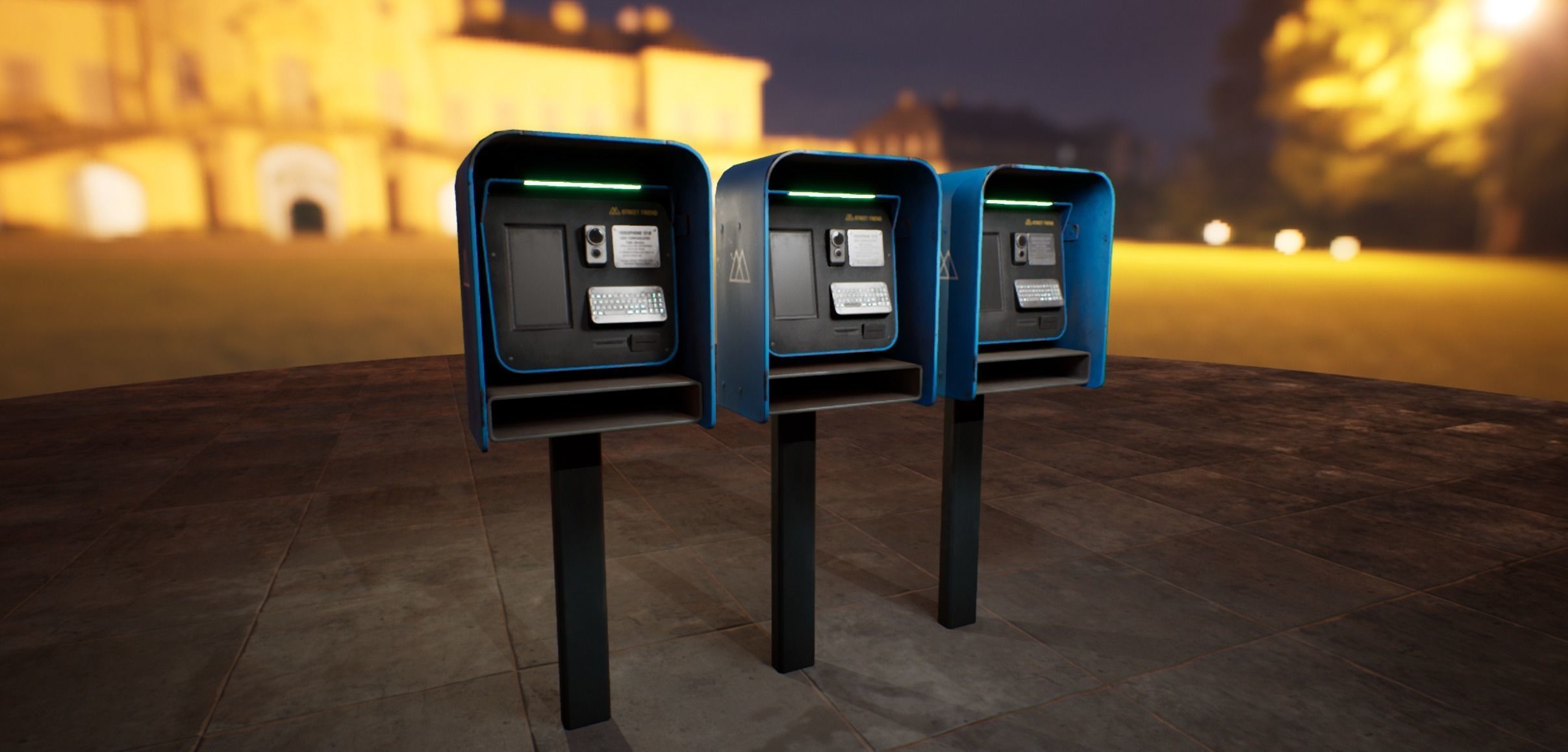 videophone Street Friend Low-poly 3D model_6