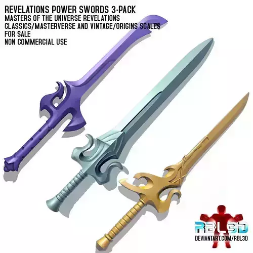 Masters of the Universe Revelations Power Swords 3-pack