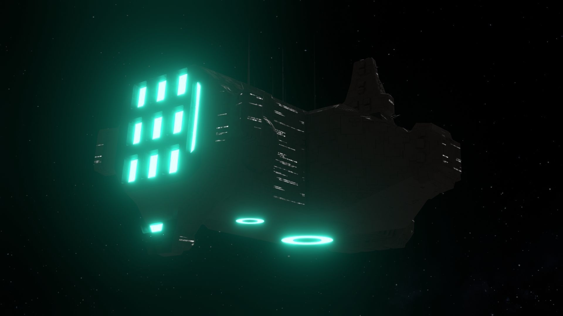 Future Spaceship No4 3D model_5