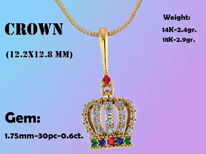 Pendant Crown 06ct