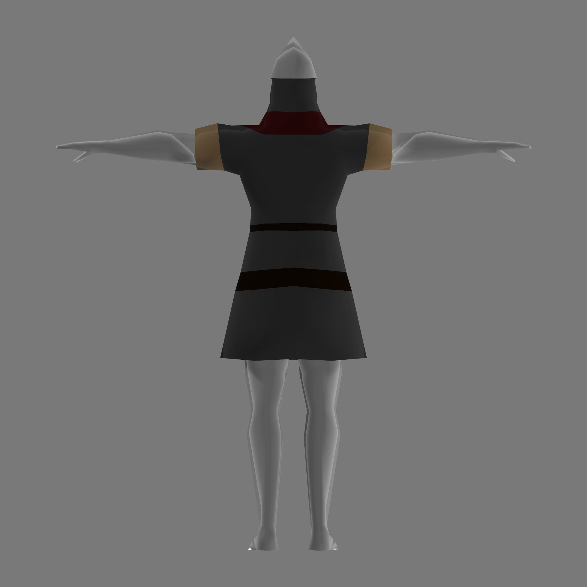 Lowpoly Warrior Knight El Cid 3D Model with Sword and Sheath Low-poly 3D model_6