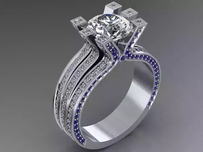 Ring has 1 diamond 1 plus 057ct and 217 diamonds  081ct