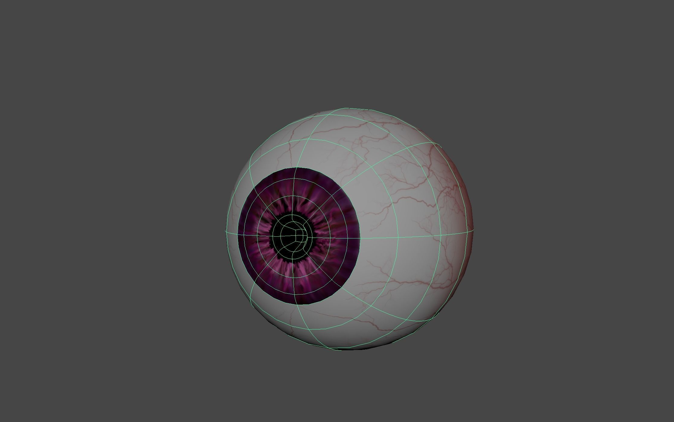 Cartoon Eye Low-poly 3D model_2