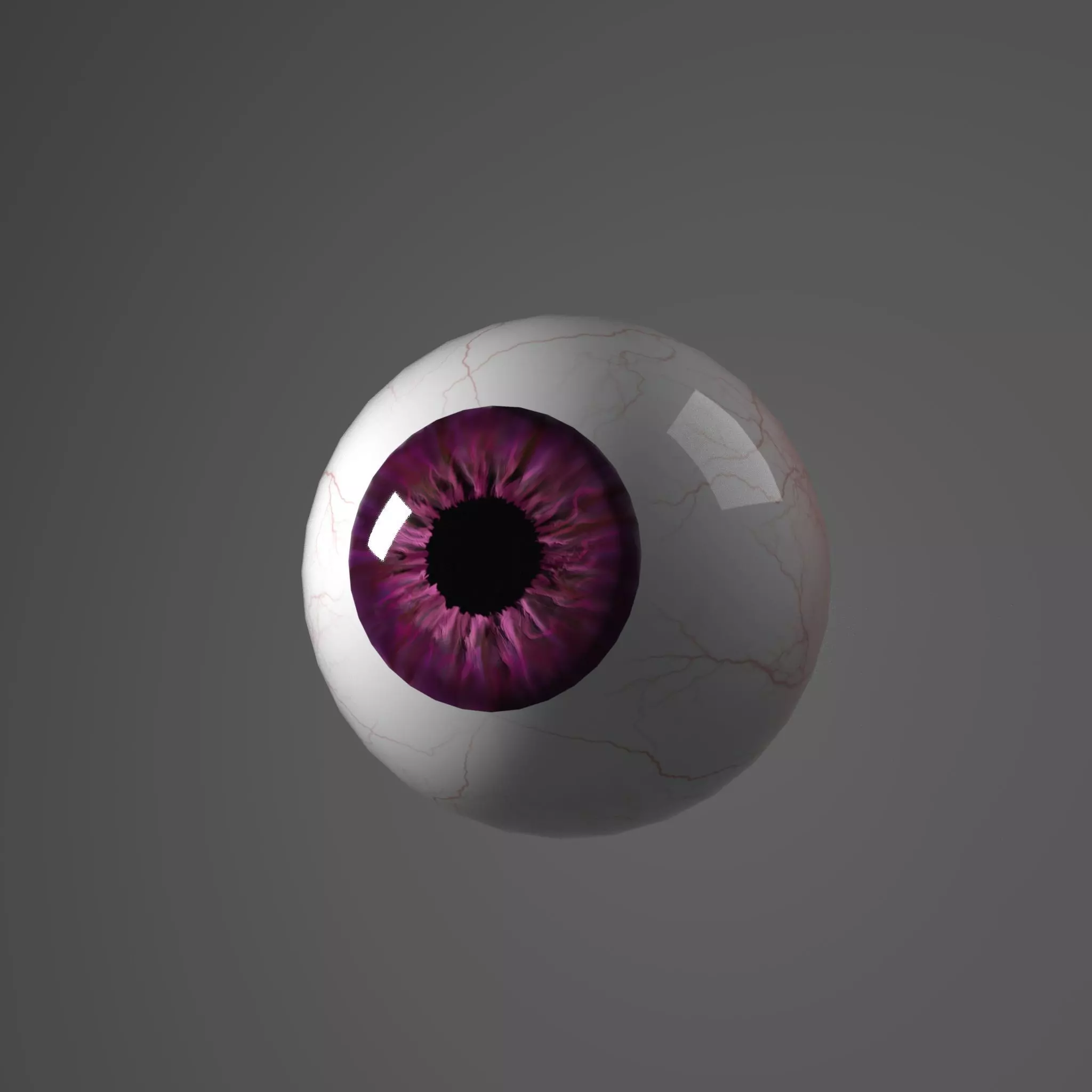 Cartoon Eye Low-poly 3D model_0