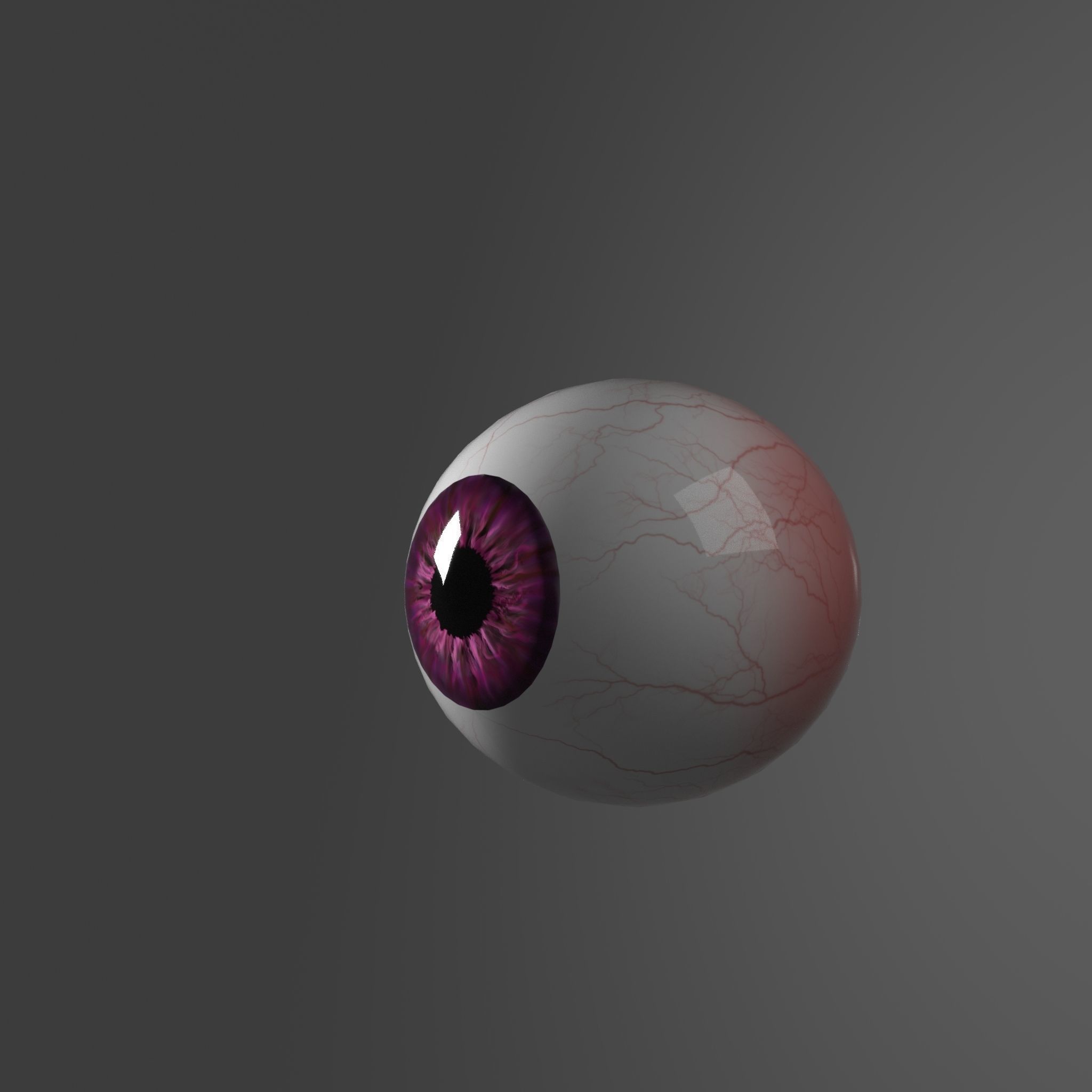 Cartoon Eye Low-poly 3D model_1