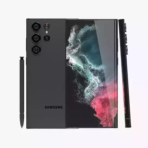 Samsung Galaxy S22 Ultra Phantom Black 3D model