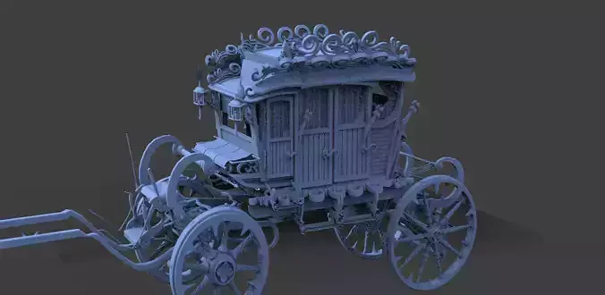 Stage Coach Ornate 3D model