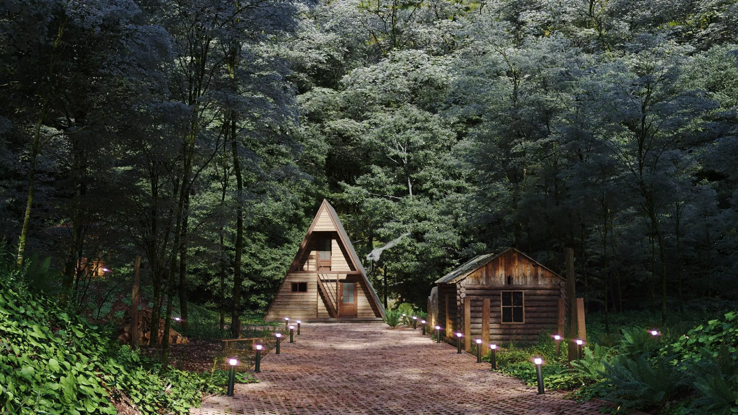 Forest Cabin 3D model_0