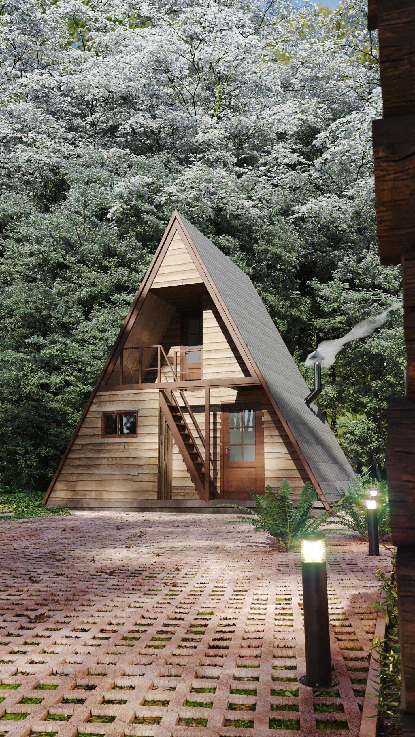 Forest Cabin 3D model_3