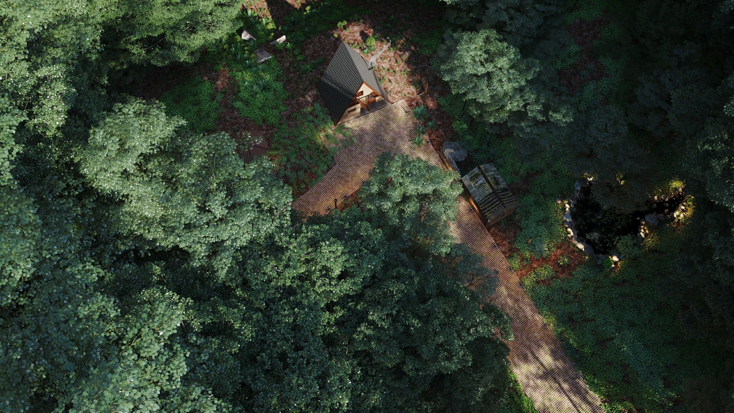 Forest Cabin 3D model_6