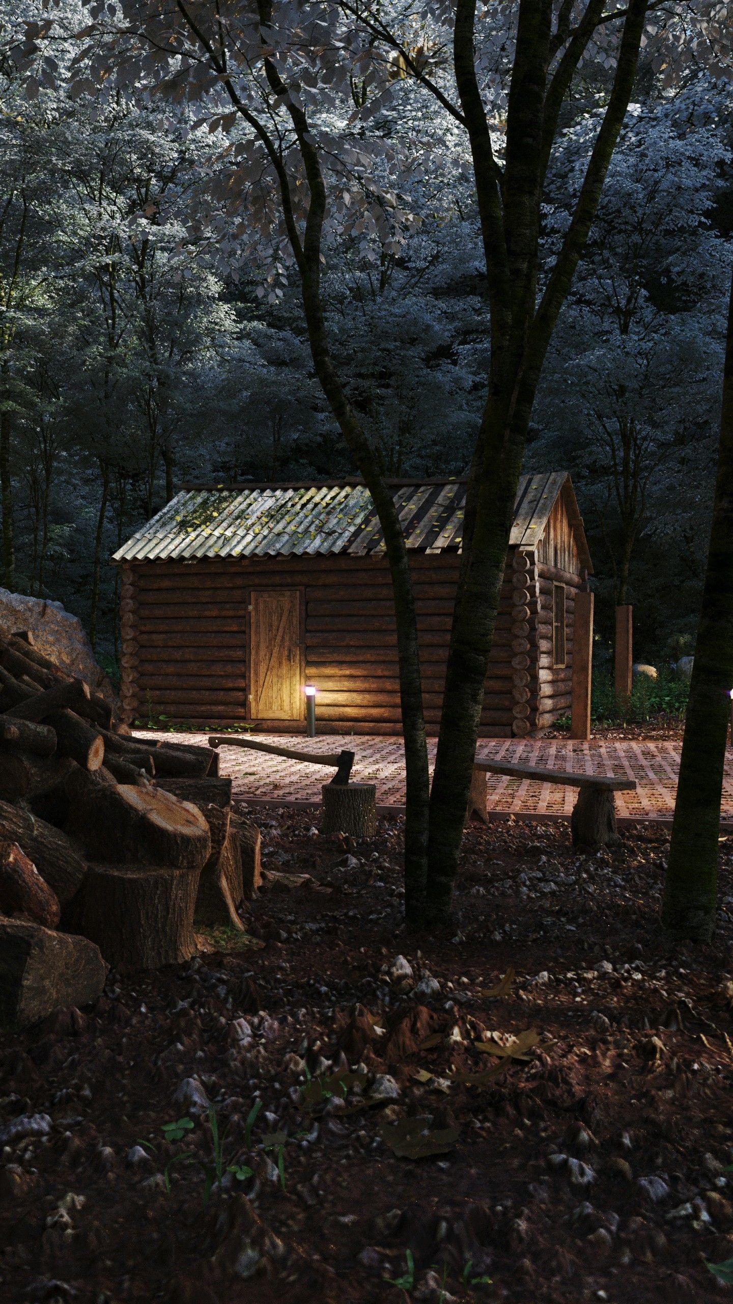 Forest Cabin 3D model_2