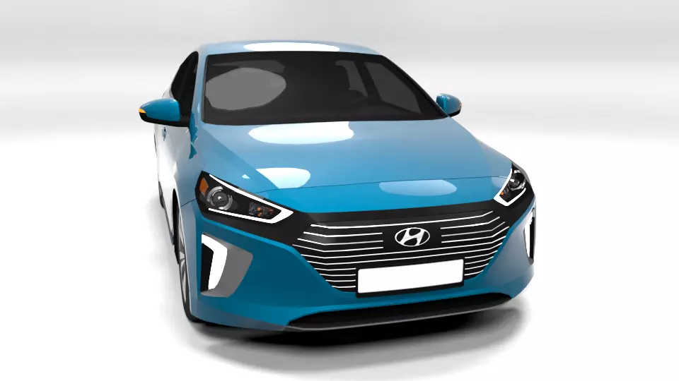 HYUNDAI IONIQ LOWPOLY Low-poly 3D model