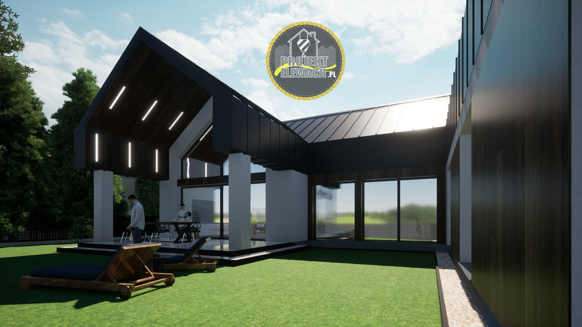 double barn house model 3D model_16