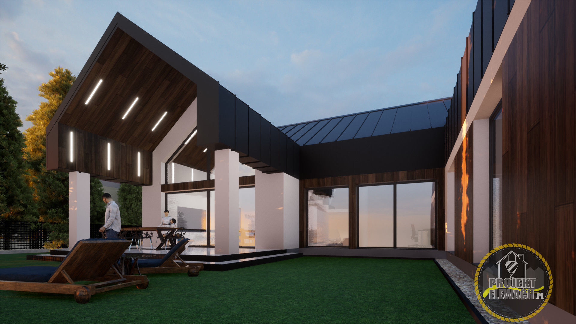 double barn house model 3D model_10