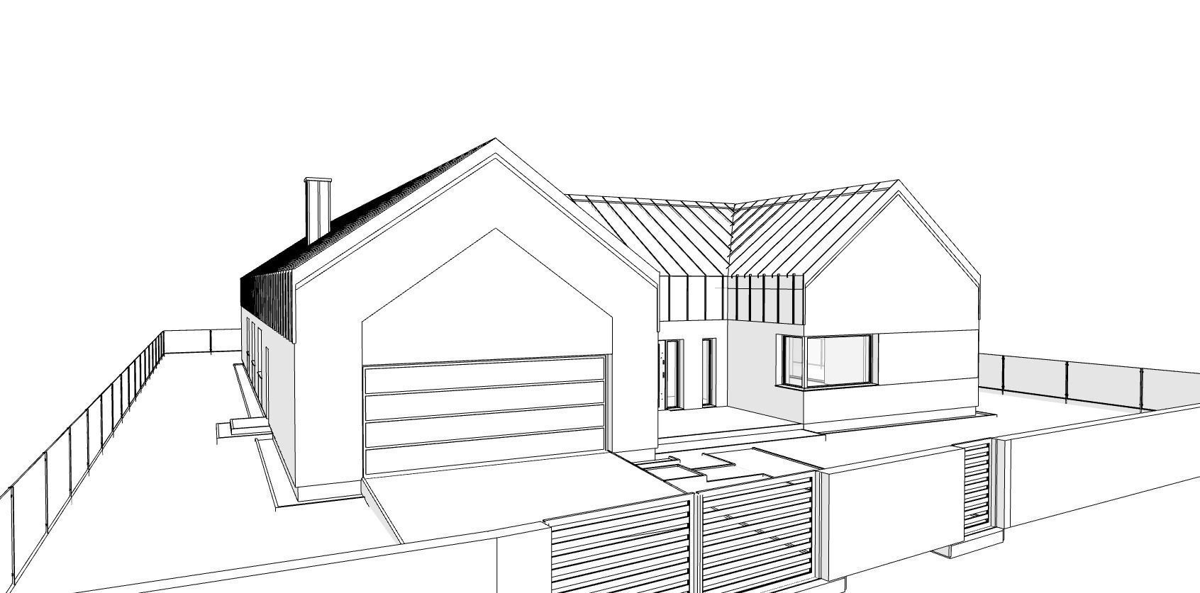 double barn house model 3D model_3