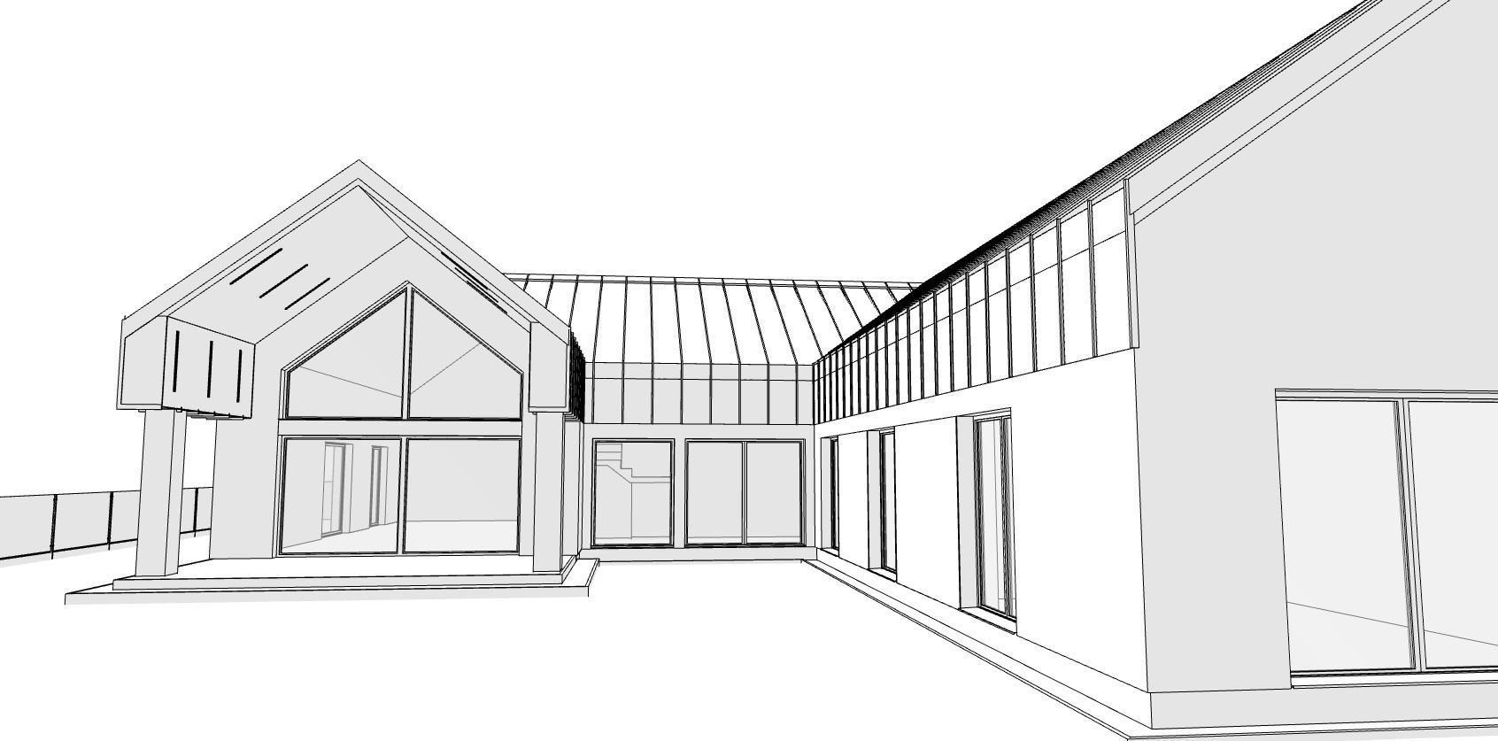 double barn house model 3D model_9