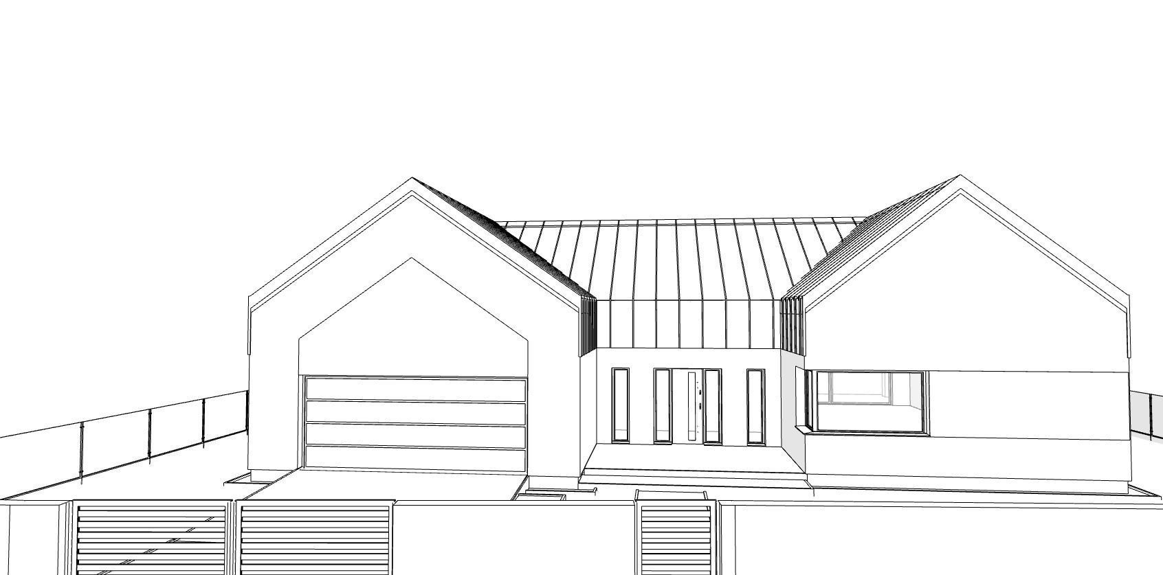 double barn house model 3D model_5