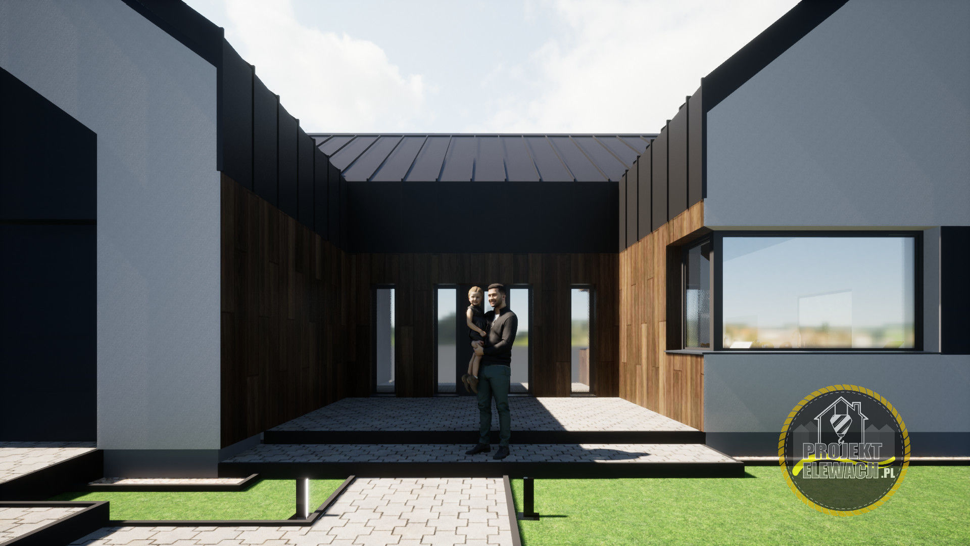 double barn house model 3D model_8