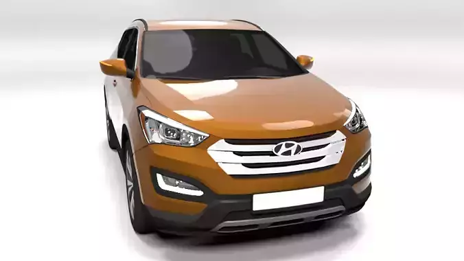 HYUNDAI SANTAFE 2016 LOWPOLY Low-poly 3D model