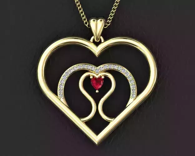 Pendant Heart Diamond