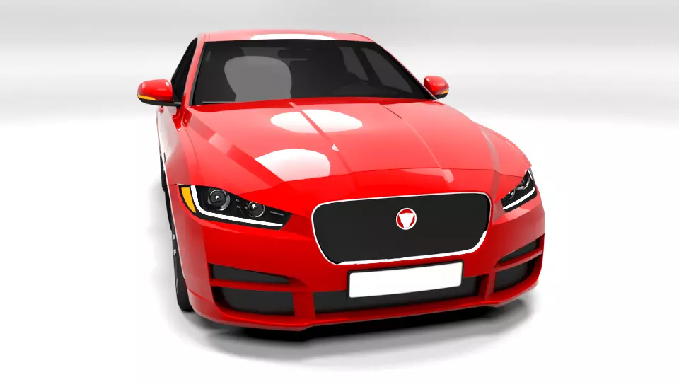 JAGUAR XE LOWPOLY Low-poly 3D model