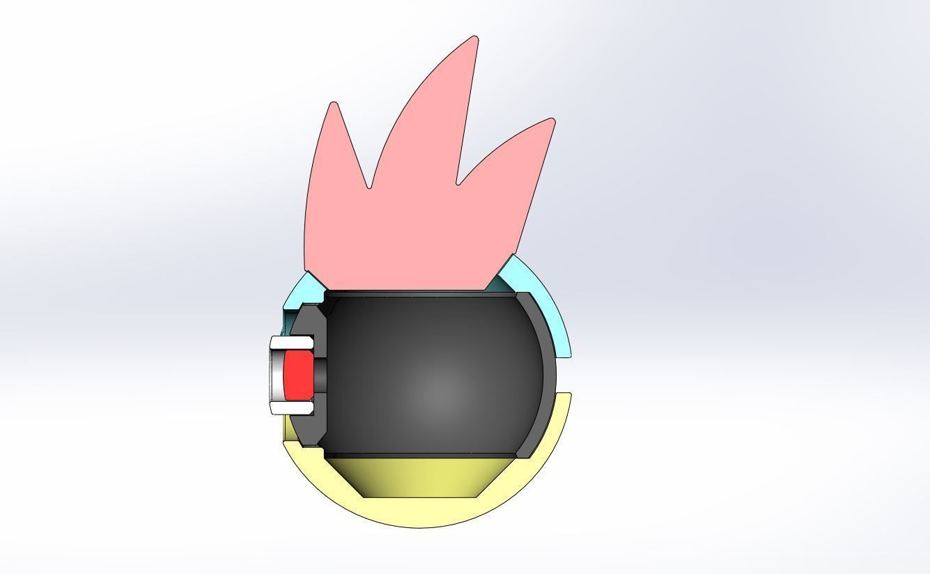 Feraligatr orb 3D print model_23