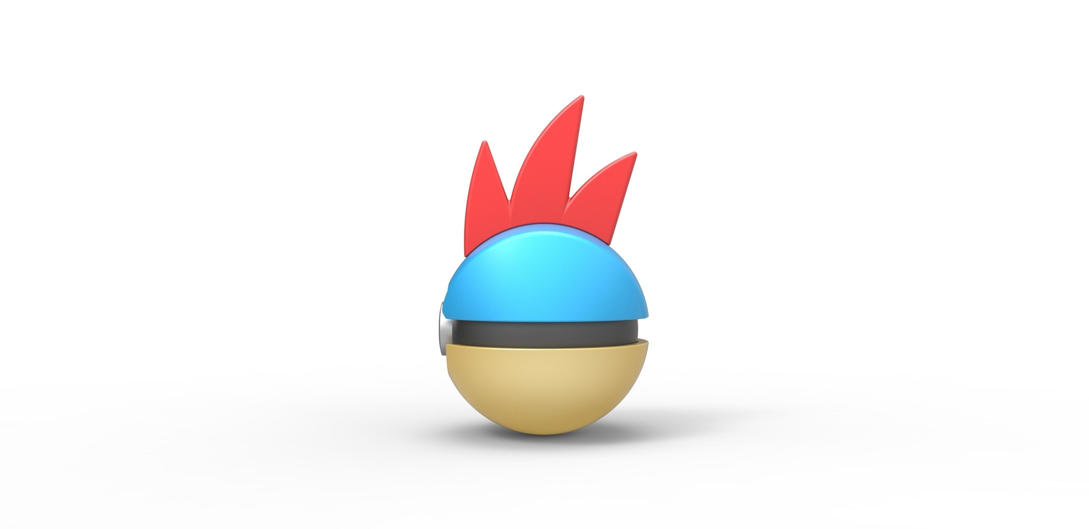 Feraligatr orb 3D print model_6