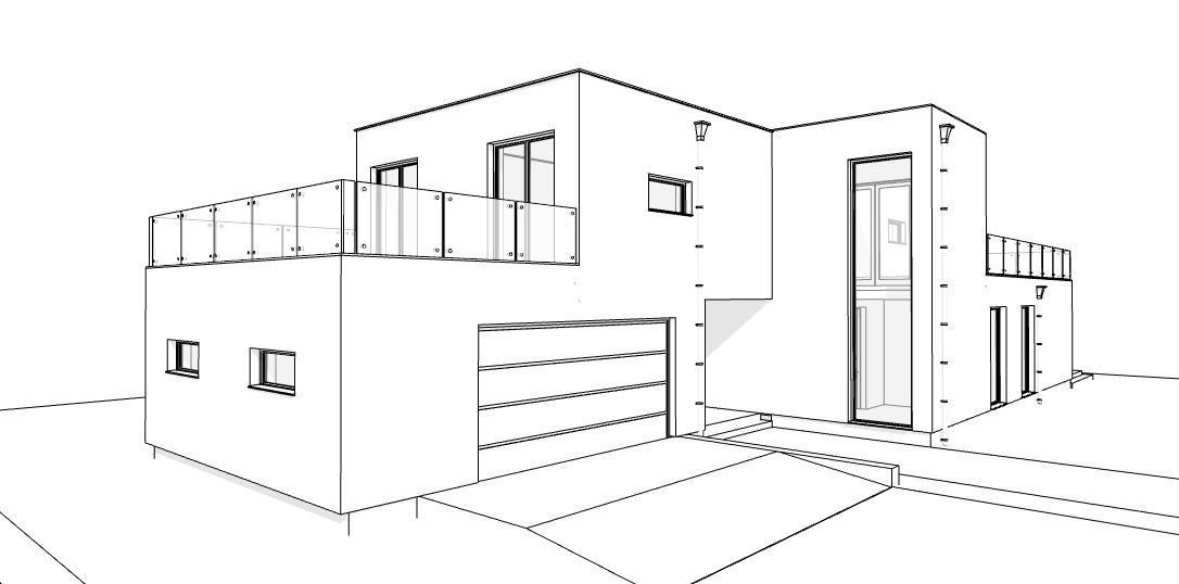 Modern flat house 3D model_8