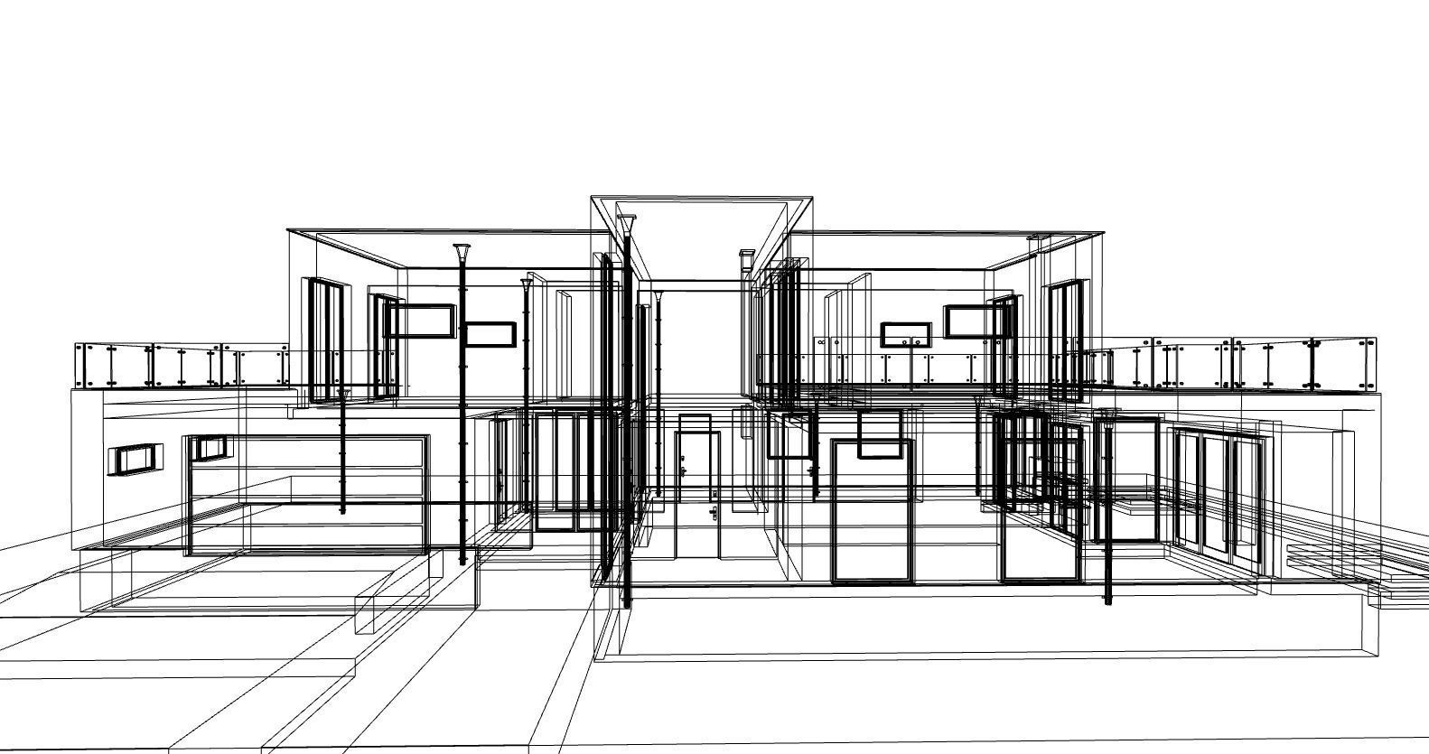 Modern flat house 3D model_12