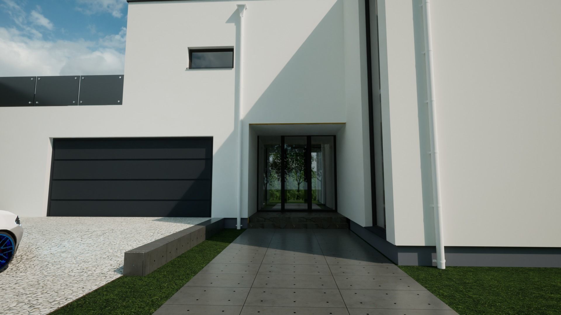 Modern flat house 3D model_4