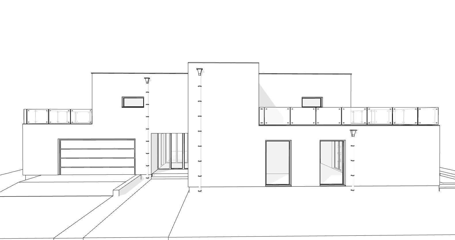 Modern flat house 3D model_10