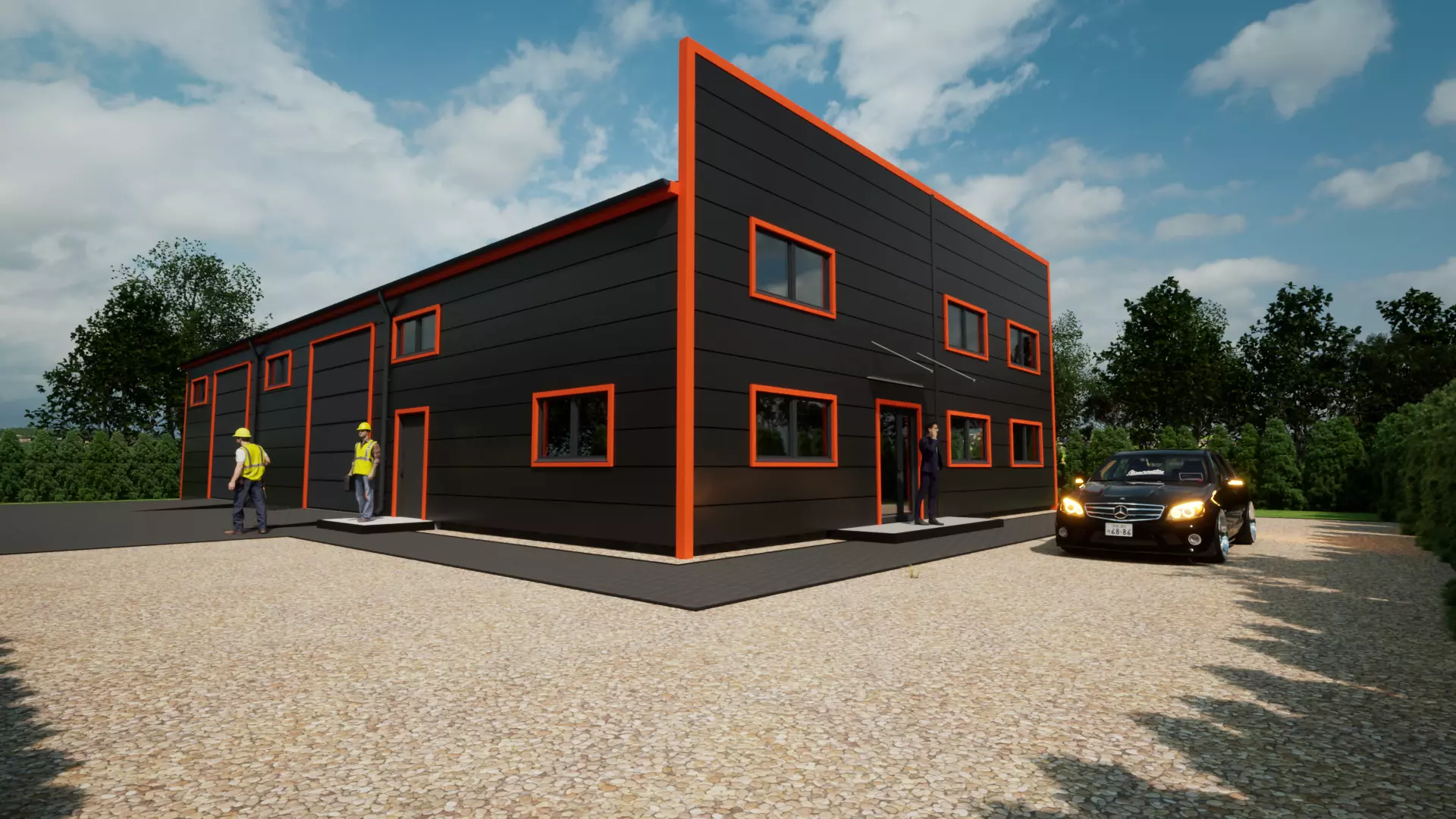 storage or logistic warehouse model 3D model