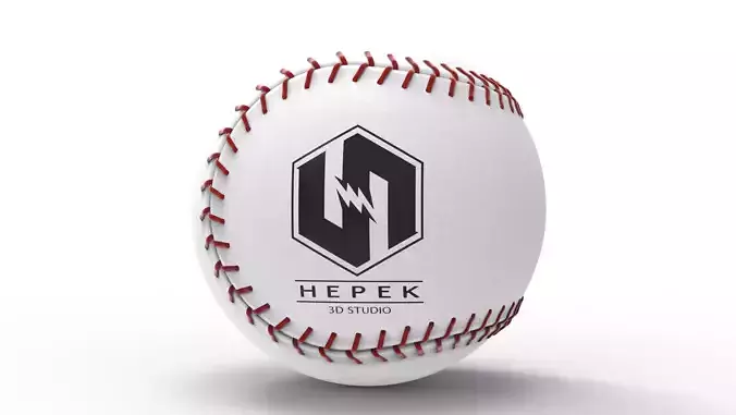Baseball ball Low-poly 3D model