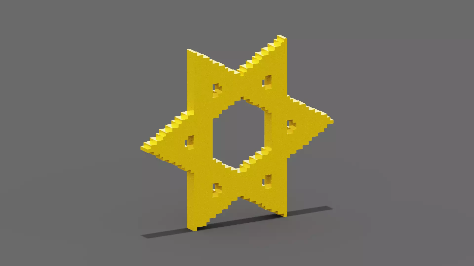 Star of David Low-poly 3D model