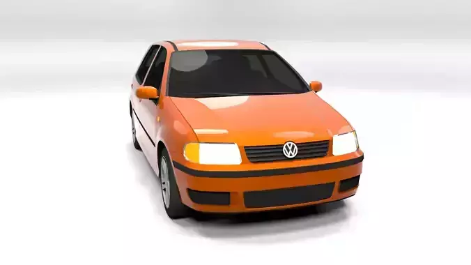 VW POLO 5DOOR LOWPOLY Low-poly 3D model