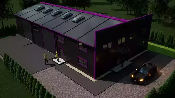 modern warehouse model