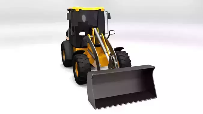 JCB EXCAVATOR LOWPOLY Low-poly 3D model