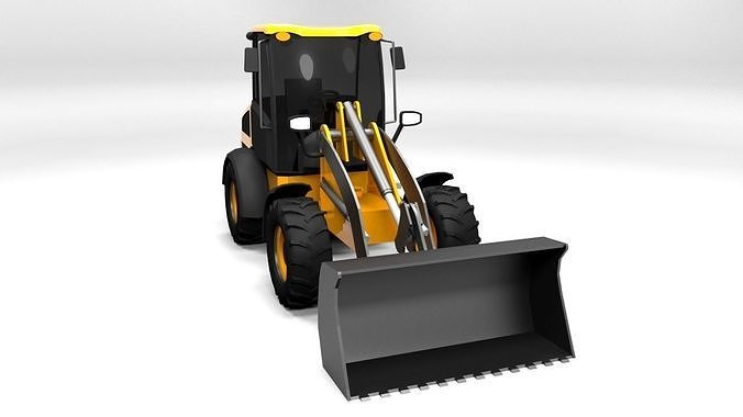 JCB EXCAVATOR LOWPOLY Low-poly 3D model