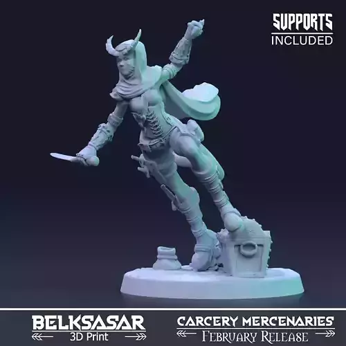 Dahlia Stinger Tiefling Nude 3D print model