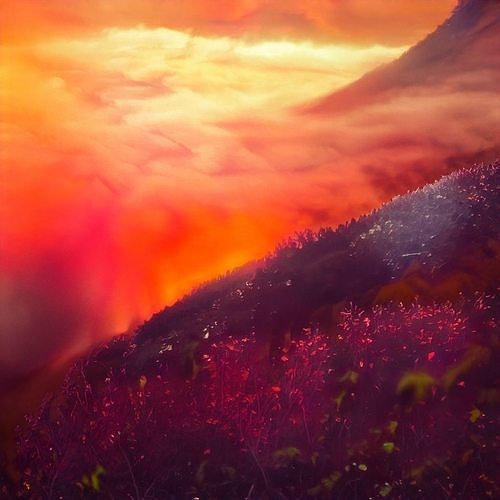 ASweweqs sunset in mountains hd wallpaper Free low-poly 3D model